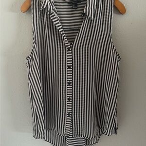 Forever 21 Striped Button-Up Blouse